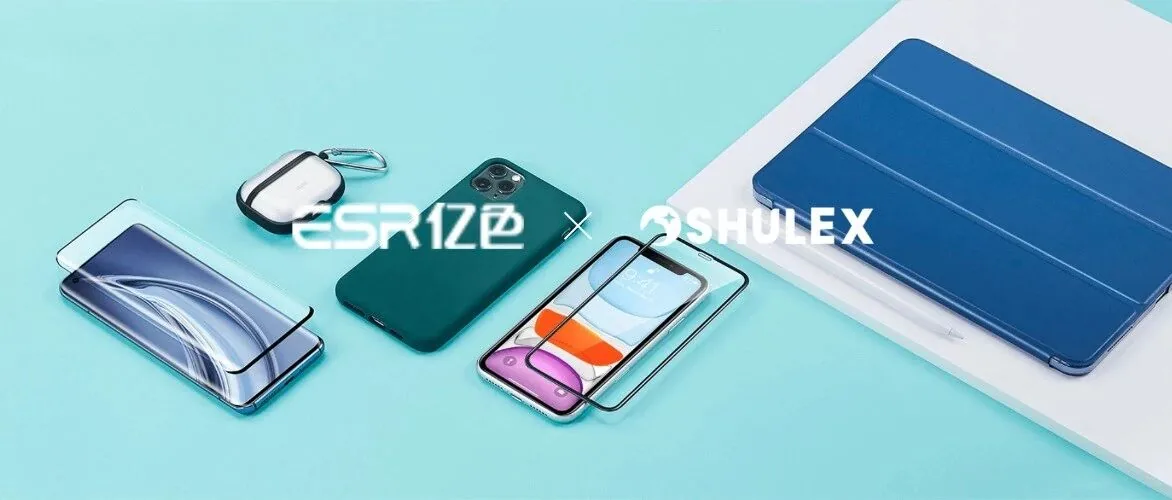 ESR 与 Shulex 联名的 3C 配件客户案例主图